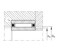 滾針軸承 NAO70X100X30, 無(wú)擋邊