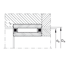 滾針軸承 NAO70X100X30, 無(wú)擋邊