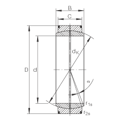 關節軸承 GE320-DO, 根據 DIN ISO 12 240-1 標準，需維護