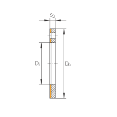 推力墊圈 EGW12-E40, 推力墊圈，免維護(hù)，帶鋼襯