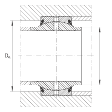 關節(jié)軸承 GE35-HO-2RS, 根據(jù) DIN ISO 12 240-1 標準, 需維護，兩側唇密封